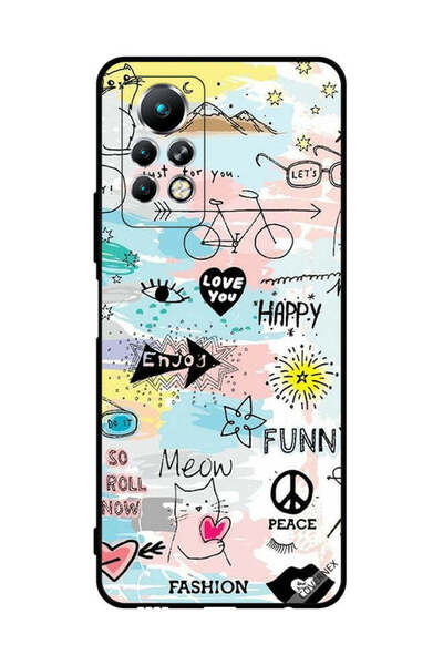 Covernex غطاء حماية لهاتف Infinix Note 11 Pro Doodle Meow Enjoy