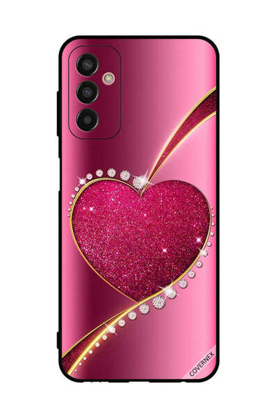 Covernex Protective Case Cover For Samsung Galaxy F13 Diamond Glitter Heart
