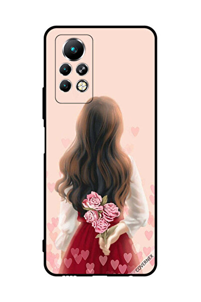 Covernex غطاء حماية لهاتف Infinix Note 11 Pro فتاة تخفي الزهور