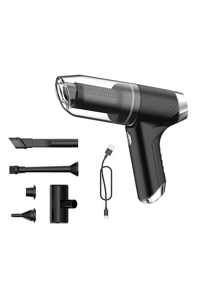 Welora Aspirator auto 3 în 1, fără fir, Turbo Duster, 120W, baterie 2000mAh, filtru HEPA, negru
