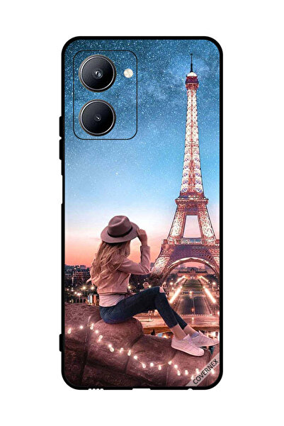 Covernex غطاء حماية لهاتف Realme C33 - فتاة القبعة وبرج إيفل