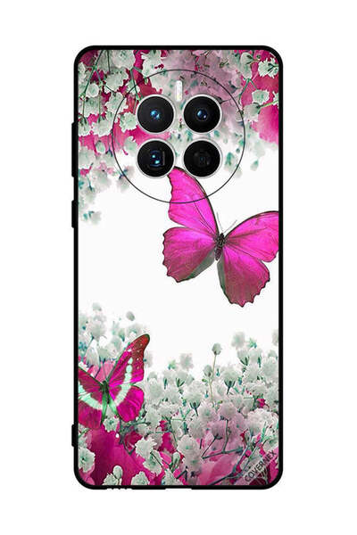 Covernex غطاء حماية لهاتف هواوي ميت 50 برسومات فراشات جميلة وورود صغيرة