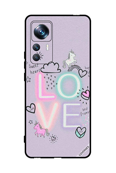 Covernex غطاء حماية لهاتف شاومي 12T برو - قلب حلو وحب وحيد القرن