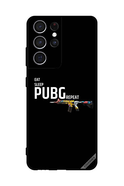 Covernex غطاء حماية لهاتف سامسونج S21 Ultra 5G، Eat Sleep Pubg Repeat