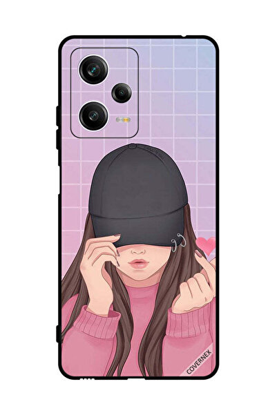 Covernex غطاء حماية لهاتف شاومي ريدمي نوت 12 برو - فتاة ذات قبعة سناب لوف