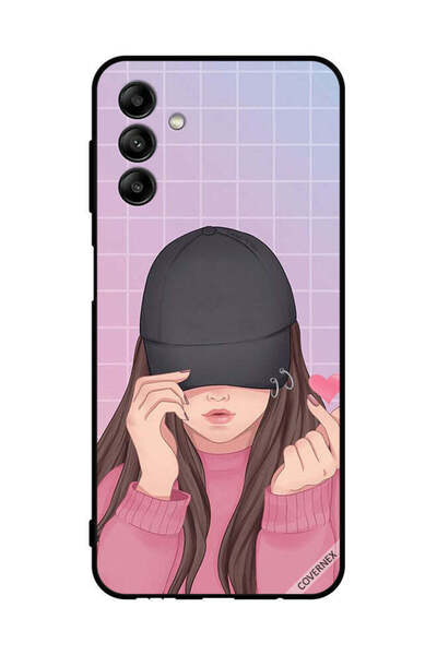 Covernex غطاء حماية لهاتف سامسونج جالاكسي A04s - فتاة ذات قبعة سناب لوف
