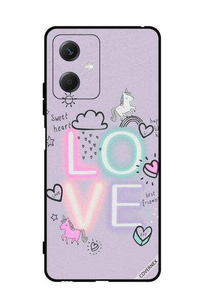 Covernex غطاء حماية لهاتف شاومي ريدمي نوت 12 - قلب حلو، حب، وحيد القرن