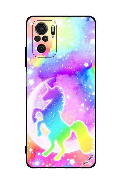 Covernex غطاء حماية لهاتف شاومي ريدمي نوت 10 4جي - وحيد القرن بألوان قوس قزح