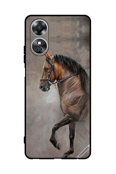 Covernex غطاء حماية لهاتف Oppo A17 صورة حصان عتيقة