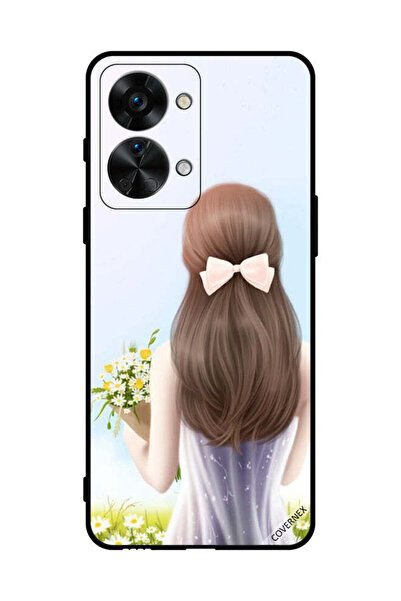 Covernex غطاء حماية لهاتف OnePlus NORD 2T فتاة جميلة تحمل الزهور