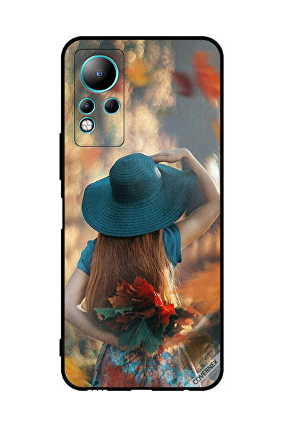 Covernex غطاء حماية لهاتف Infinix Note 11 - فتاة قبعة تخفي الحب والأوراق