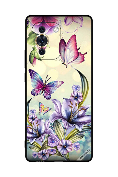 Covernex غطاء حماية لهاتف هواوي نوفا 10 - زهور وفراشات جميلة