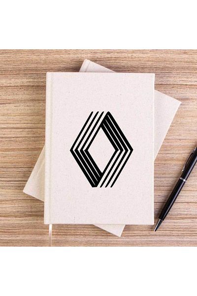 Z zepplin Renault New Logo Cream Unlined Canvas Notebook