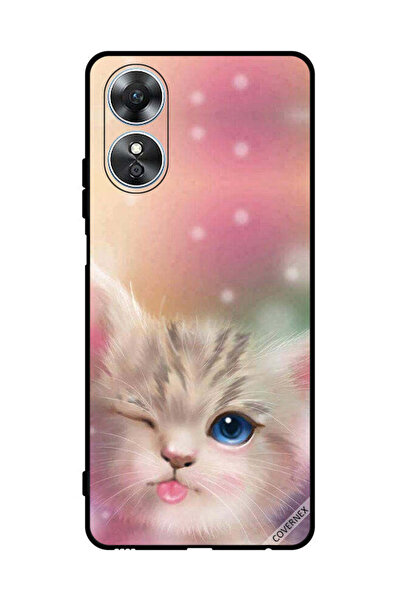 Covernex غطاء حماية لهاتف Oppo A17 - قطة لطيفة