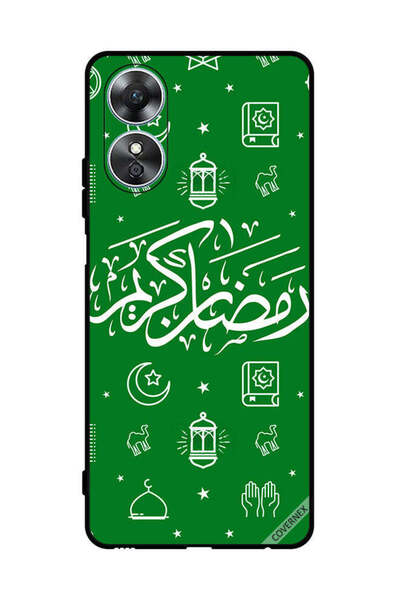Covernex غطاء حماية لهاتف أوبو A17 - رمضان كريم - أخضر