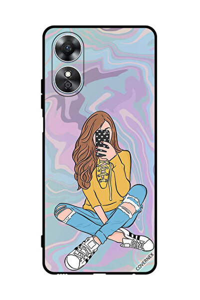 Covernex غطاء حماية لهاتف Oppo A17 - فتاة تلتقط صورة