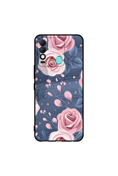 Covernex غطاء حماية لهاتف تكنو سبارك 8 بنقشة الورود والأوراق