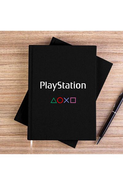 Z zepplin Playstation Text Console Black Unlined Canvas Notebook