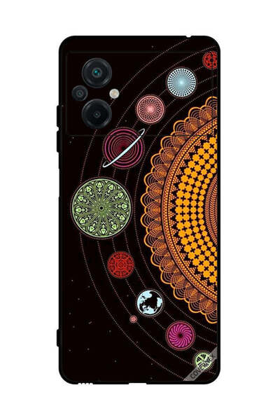 Covernex غطاء حماية لهاتف شاومي بوكو M5 4G، تصميم فن النظام الشمسي ماندالا