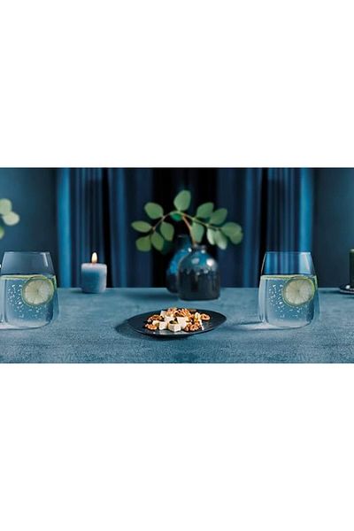 Royal Leerdam طقم أكواب مشروبات إنديجو 4 قطع، سعة 480 مل