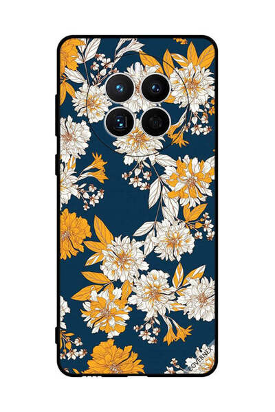 Covernex غطاء حماية لهاتف هواوي ميت 50 بخلفية زهور وأوراق