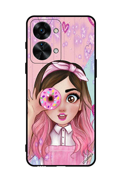 Covernex غطاء حماية لهاتف OnePlus NORD 2T فتاة صغيرة لطيفة تحمل دونات