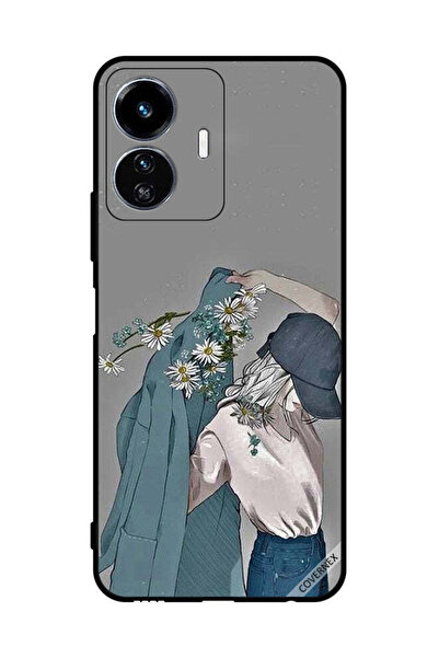 Covernex غطاء حماية لهاتف فيفو Y77e بفن فتاة ترتدي معطفًا