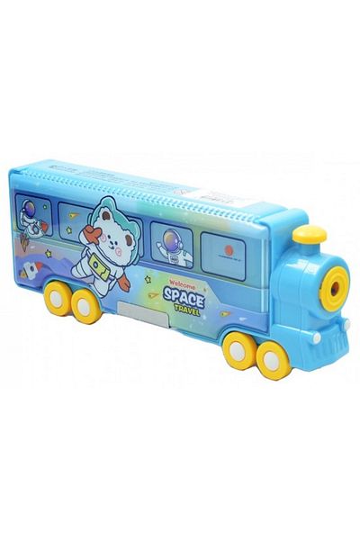 TAROS KIRTASİYE Taros Unick Color 2 Compartment Functional Pencil Case - Asorti