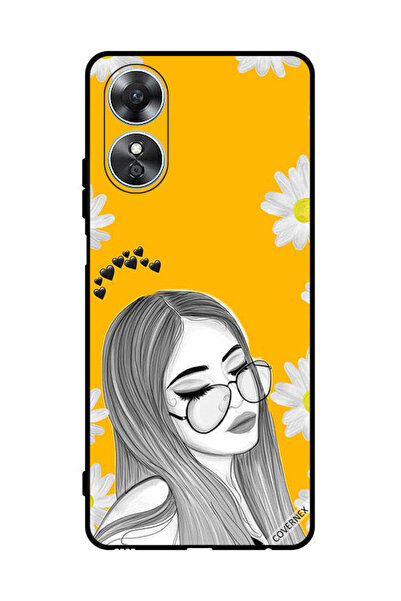 Covernex Protective Case Cover For Oppo A17 Glasses Girl Art