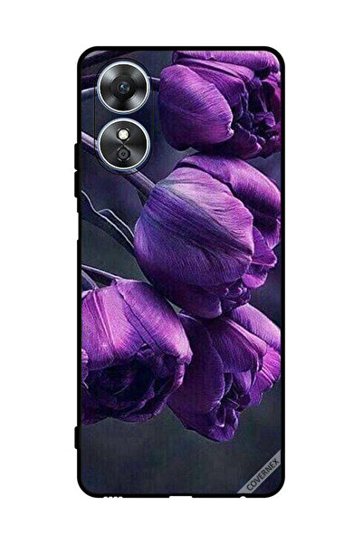 Covernex غطاء حماية لهاتف Oppo A17 - زهور داكنة