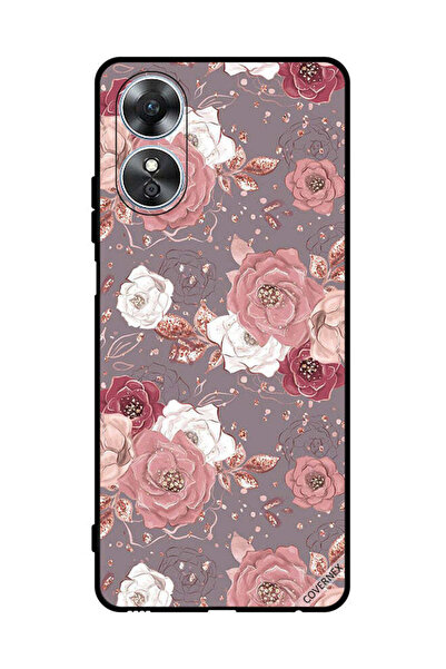 Covernex غطاء حماية لهاتف Oppo A17 بخلفية زهرية