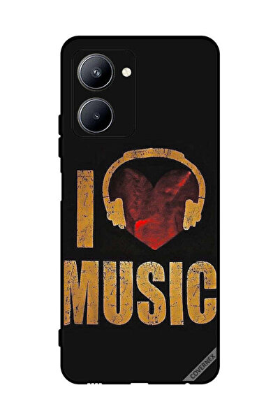 Covernex غطاء حماية لهاتف Realme C33 Vintage I Love Music