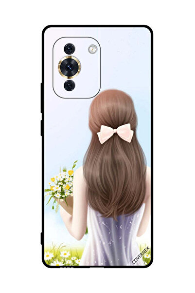Covernex غطاء حماية لهاتف هواوي نوفا 10 - فتاة جميلة تحمل الزهور