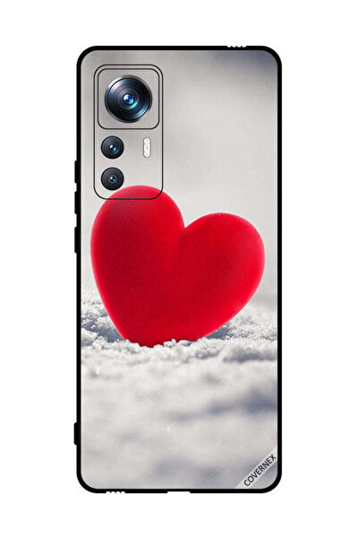 Covernex غطاء حماية لهاتف شاومي 12T Pro بتصميم قلب أحمر جميل