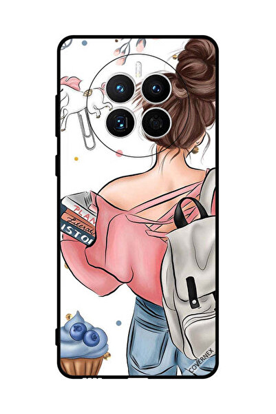 Covernex غطاء حماية لهاتف هواوي ميت 50 مطبوع عليه رسومات يد فتاة