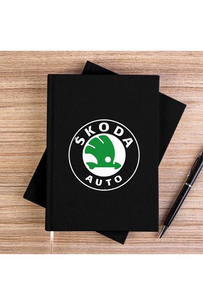 Z zepplin Skoda Auto Black Unlined Canvas Notebook