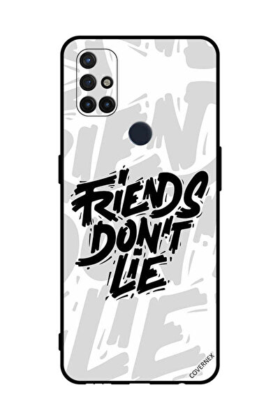 Covernex غطاء حماية لهاتف OnePlus Nord N10 5G بخط اليد "أصدقاء لا يكذبون"