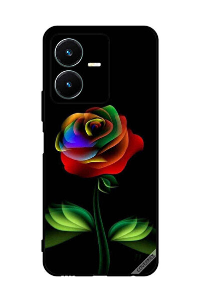 Covernex Protective Case Cover For Vivo Y22s Rainbow Color Rose