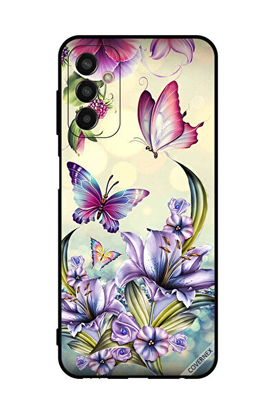 Covernex غطاء حماية لهاتف سامسونج جالاكسي F13 برسومات زهور وفراشات جميلة