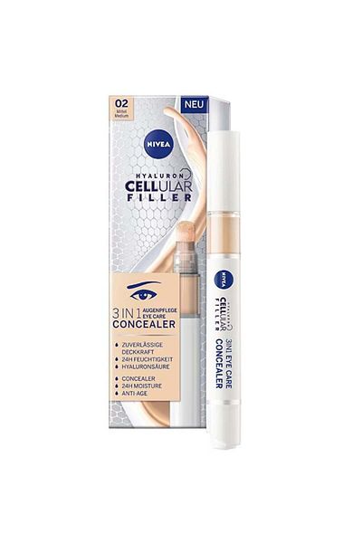 NIVEA Moisturizing concealer for the eye area, Nivea Cellular 3in1 Eye Concealer, medium shade, 4 ml