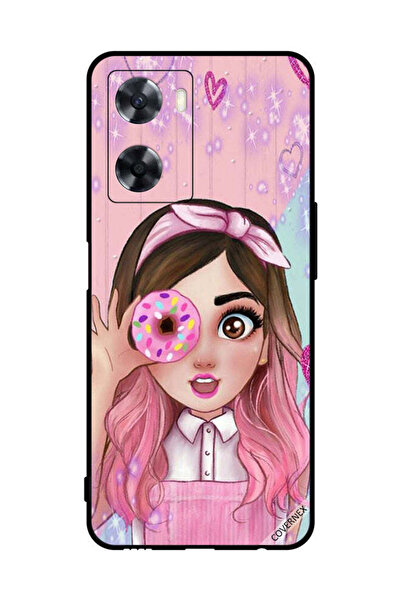 Covernex غطاء حماية لهاتف Oppo A57s - رسم فتاة تحب الدونات