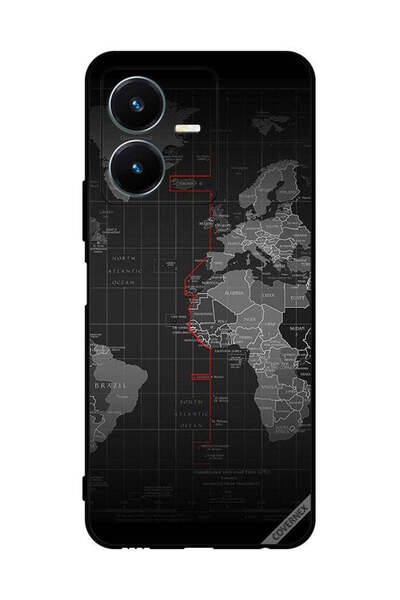 Covernex غطاء حماية لهاتف Vivo Y22s - خريطة العالم