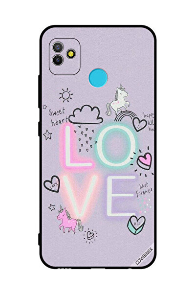 Covernex غطاء حماية لهاتف تكنو بوب 5 - سويت هارت لوف يونيكورن