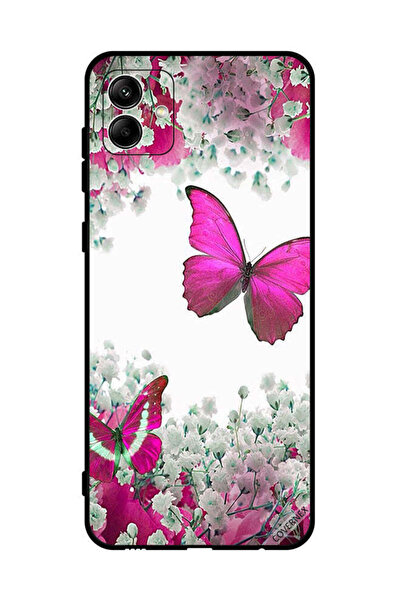 Covernex غطاء حماية لهاتف سامسونج جالاكسي A04 4G برسومات فراشات جميلة وورود ص...