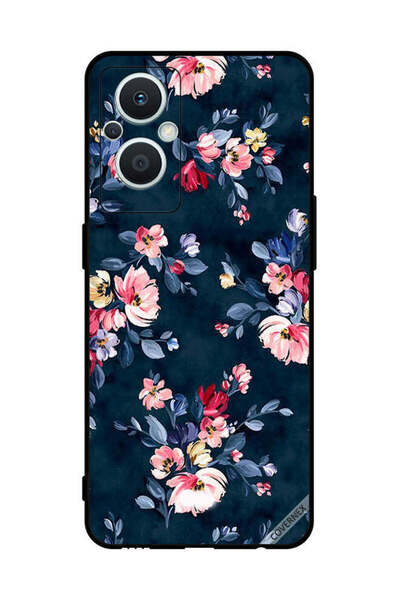 Covernex غطاء حماية لهاتف Oppo Reno 7 Lite مزين برسومات زهور مرسومة يدويًا