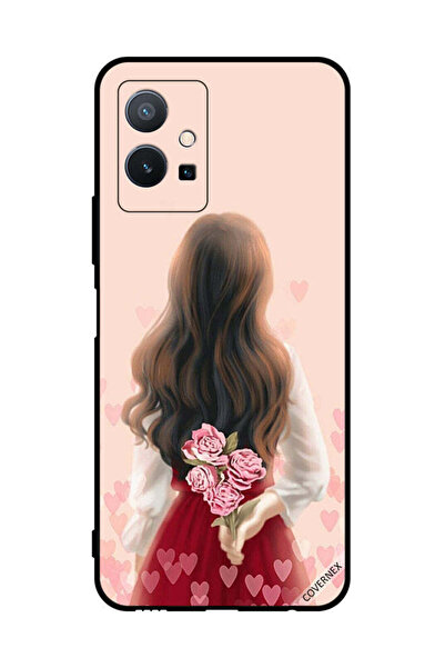 Covernex غطاء حماية لهاتف فيفو T1 5G فتاة تخفي الزهور