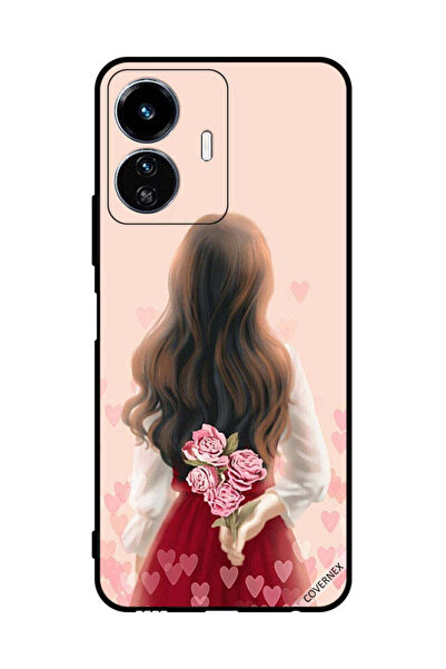 Covernex غطاء حماية لهاتف فيفو Y77 - فتاة تخفي الزهور