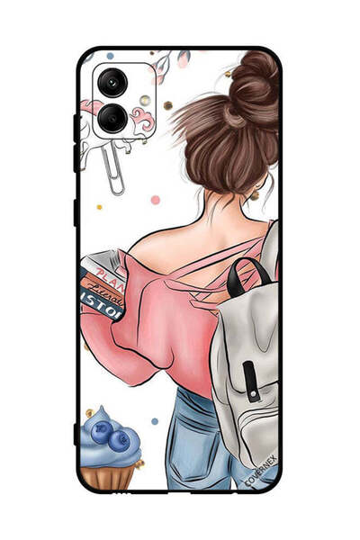 Covernex غطاء حماية لهاتف سامسونج جالاكسي A04 4G، مطبوع عليه رسومات يد فتاة