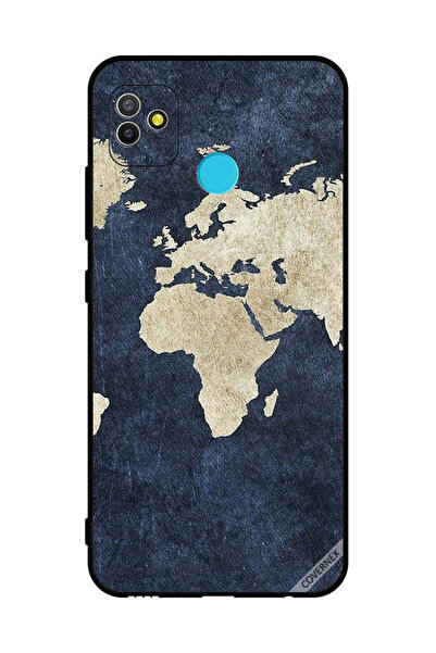 Covernex غطاء حماية لهاتف تكنو بوب 5 بنمط خريطة على الجينز