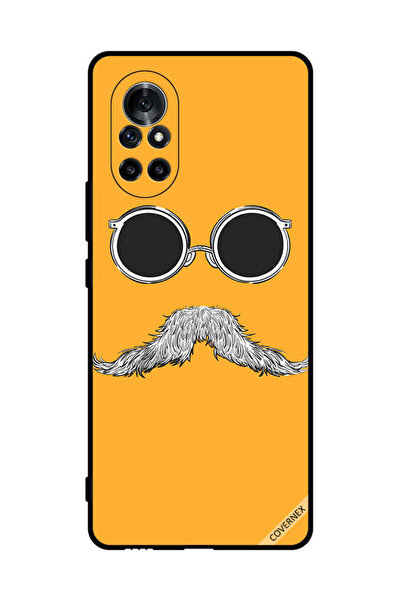 Covernex غطاء حماية لهاتف هواوي نوفا 8 مع فن النظارات والشارب